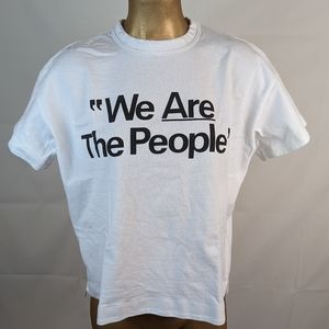Sacai "We Are the People" white boxy tee